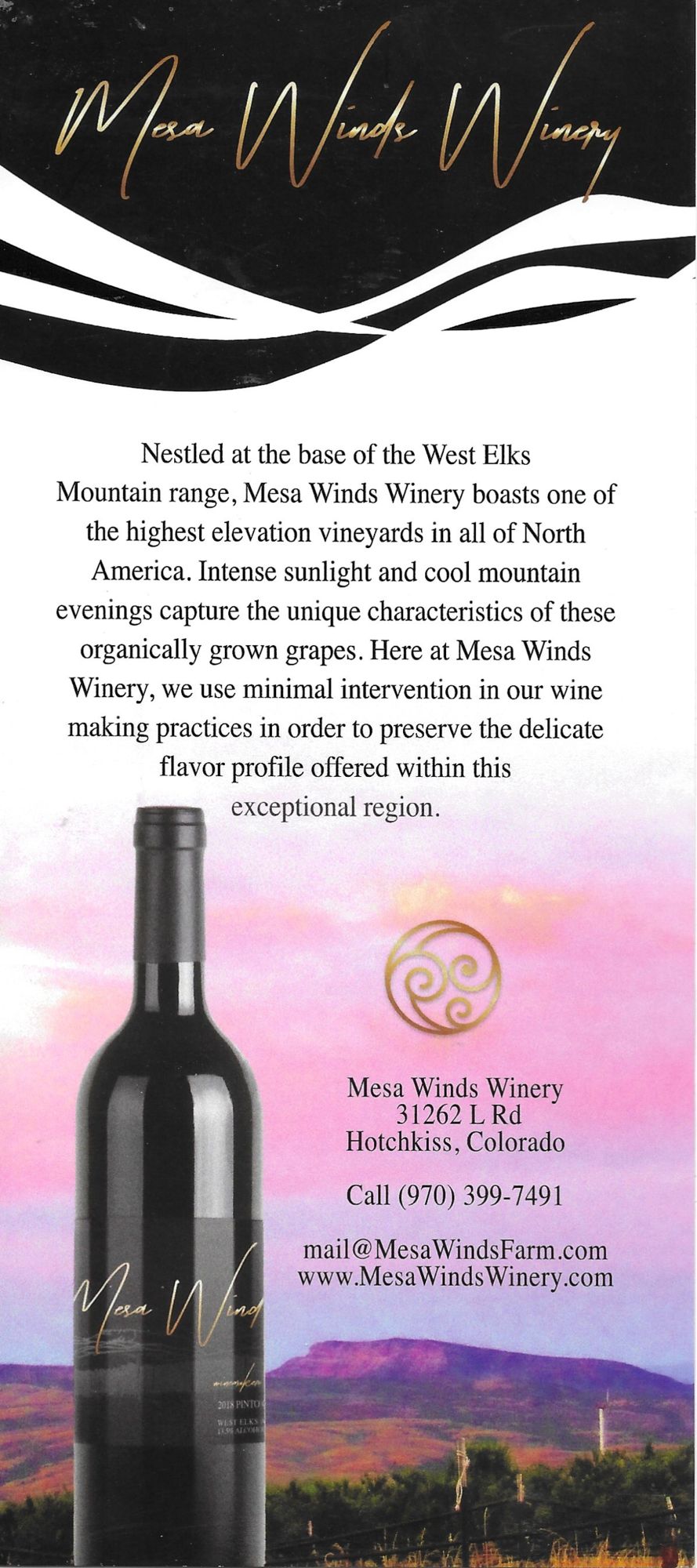 Mesa Winds Winery North Fork Valley Chamber of Commerce